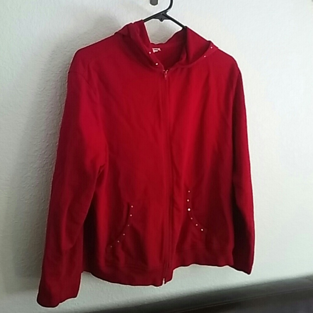 Red Hoodie with Sparkles